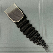 Load image into Gallery viewer, Ghair 4x4 Transparent Lace Closure Loose Deep Wave Virgin Raw Hair N1B#