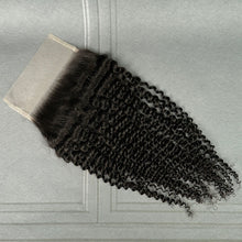 Load image into Gallery viewer, Ghair 6x6 Transparent Lace Closure Kinky Curly Virgin Raw Hair N1B#