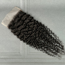 Load image into Gallery viewer, Ghair 6x6 Transparent Lace Closure Deep Curly Virgin Raw Hair N1B#