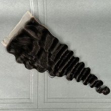 Load image into Gallery viewer, Ghair 6x6 Transparent Lace Closure Loose Deep Wave Virgin Raw Hair N1B#