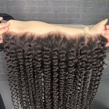 Load image into Gallery viewer, Ghair 13x4 Transparent Lace Frontal Deep Curly Virgin Hair N1B#