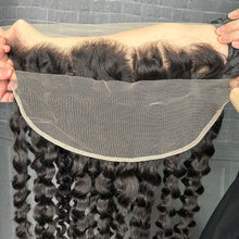 Load image into Gallery viewer, Ghair 13x4 Transparent Lace Frontal Italian Curly Virgin Raw Hair N1B#