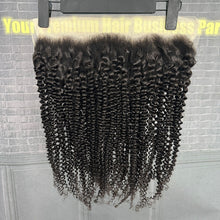 Load image into Gallery viewer, Ghair 13x4 Transparent Lace Frontal Kinky Curly Virgin Raw Hair N1B#