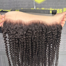 Load image into Gallery viewer, Ghair 13x4 Transparent Lace Frontal Kinky Curly Virgin Raw Hair N1B#