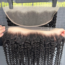 Load image into Gallery viewer, Ghair 13x4 Transparent Lace Frontal Kinky Curly Virgin Raw Hair N1B#