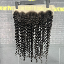 Load image into Gallery viewer, Ghair 13x4 Transparent Lace Frontal Deep Wave Virgin Raw Hair N1B#