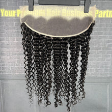 Load image into Gallery viewer, Ghair 13x4 Transparent Lace Frontal Deep Wave Virgin Raw Hair N1B#