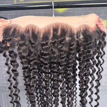 Load image into Gallery viewer, Ghair 13x4 Transparent Lace Frontal Deep Wave Virgin Raw Hair N1B#
