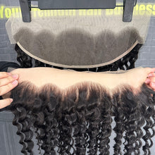 Load image into Gallery viewer, Ghair 13x4 Transparent Lace Frontal Deep Wave Virgin Raw Hair N1B#