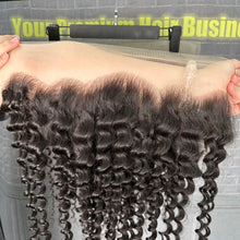 Load image into Gallery viewer, Ghair 13x6 Transparent Lace Frontal Deep Wave Virgin Raw Hair N1B#
