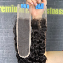 Load image into Gallery viewer, Ghair 2x6 Transparent Lace Closure Deep Wave Virgin Hair N1B#
