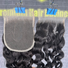 Load image into Gallery viewer, Ghair 4x4 Transparent Lace Closure Italian Curly Virgin Raw Hair N1B#