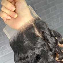 Load image into Gallery viewer, Ghair 4x4 Transparent Lace Closure Italian Curly Virgin Raw Hair N1B#