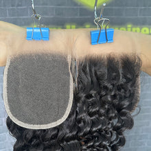 Load image into Gallery viewer, Ghair 4x4 Transparent Lace Closure Deep Wave Virgin Raw Hair N1B#