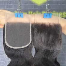 Load image into Gallery viewer, Ghair 4x4 Transparent Lace Closure Body Wave Virgin Raw Hair N1B#