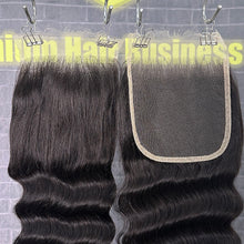 Load image into Gallery viewer, Ghair 5x5 HD Lace Closure Loose Deep Wave Virgin Raw Hair N1B#