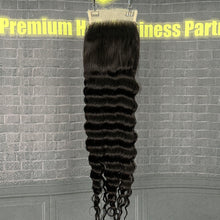 Load image into Gallery viewer, Ghair 5x5 HD Lace Closure Loose Deep Wave Virgin Raw Hair N1B#