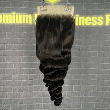 Load image into Gallery viewer, Ghair 5x5 HD Lace Closure Single Loose Wave Virgin Raw Hair N1B#