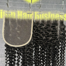 Load image into Gallery viewer, Ghair 5x5 HD Lace Closure Kinky Curly Virgin Raw Hair N1B#