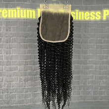 Load image into Gallery viewer, Ghair 5x5 HD Lace Closure Kinky Curly Virgin Raw Hair N1B#