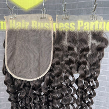 Load image into Gallery viewer, Ghair 6x6 Transparent Lace Closure Italian Curly Virgin Raw Hair N1B#