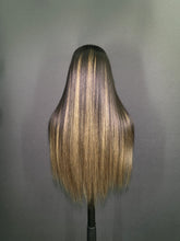 Load image into Gallery viewer, Ghair New Luxury Raw Hair 5x5 HD Balayage Wigs Straight 250% Density Color #2/8/2