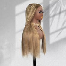 Load image into Gallery viewer, Ghair New Luxury Raw Hair 5x5 HD Balayage Wigs Straight 250% Density Color #4/27/4