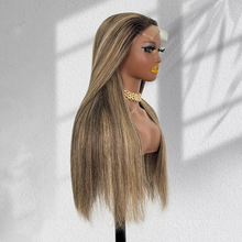 Load image into Gallery viewer, Ghair New Luxury Raw Hair 5x5 HD Balayage Wigs Straight 250% Density Color #2/8/2