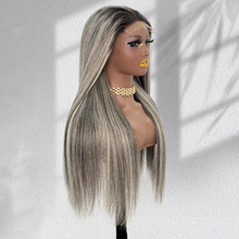 Load image into Gallery viewer, Ghair New Luxury Raw Hair 5x5 HD Balayage Wigs Straight 250% Density Color #2/613/2