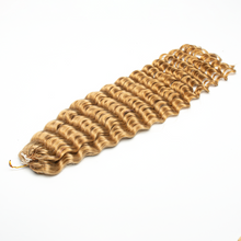 Load image into Gallery viewer, Ghair Deep Wave Crochet Hair Extensions #27 Honey Blonde Virgin Hair for Daily & Party Use