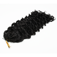 Load image into Gallery viewer, Ghair Italian Curly Crochet Hair Extensions N1B# Natural Black Virgin Hair for Daily & Party Use