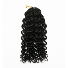 Load image into Gallery viewer, Ghair Italian Curly Crochet Hair Extensions N1B# Natural Black Virgin Hair for Daily & Party Use