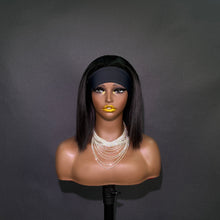 Load image into Gallery viewer, Ghair New Glueless Head Band Bob Wig Human Hair Natural Looking Easy Wear Daily Sport Use Wig