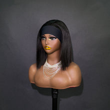 Load image into Gallery viewer, Ghair New Glueless Head Band Bob Wig Human Hair Natural Looking Easy Wear Daily Sport Use Wig