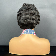 Load image into Gallery viewer, Ghair Pre Made 13x4 Transparent Lace Pixie Cut Wigs #1B Natural Black Human Hair Wigs Ready to Wear for Everyday & Special Occasions