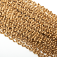 Load image into Gallery viewer, Ghair Kinky Curly Crochet Hair Extensions #27 Honey Blonde Virgin Hair for Daily & Party Use