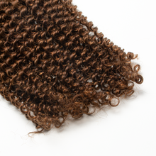 Load image into Gallery viewer, Ghair Kinky Curly Crochet Hair Extensions 4# Medium Brown Virgin Hair for Daily & Party Use