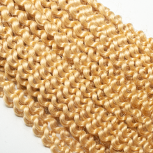 Load image into Gallery viewer, Ghair Kinky Curly Crochet Hair Extensions #613 Blonde Virgin Hair for Daily & Party Use