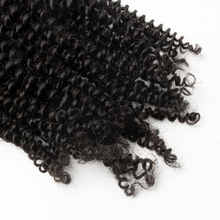 Load image into Gallery viewer, Ghair Kinky Curly Crochet Hair Extensions N1B# Natural Black Virgin Hair for Daily & Party Use