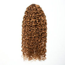 Load image into Gallery viewer, Ghair Pixie Curly Crochet Hair Extensions 30# Light Reddish Brown Virgin Hair for Daily & Party Use