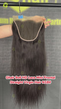 Load and play video in Gallery viewer, Ghair 9x6 HD Lace Closure Straight Virgin Hair N1B#