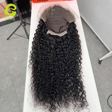 Load image into Gallery viewer, Ghair Italian Curly 13x4 Transparent Lace Frontal Wigs 100% Peruvian Virgirn Human Hair 180% Density