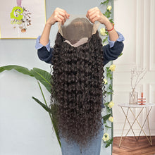 Load image into Gallery viewer, Ghair Transparent Lace Wigs 13x4 Lace Frontal Wig  180% Density High Quality 100% Peruvian Virgirn Human Hair
