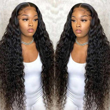 Load image into Gallery viewer, Ghair Italian Curly 13x4 Transparent Lace Frontal Wigs 100% Peruvian Virgirn Human Hair 180% Density