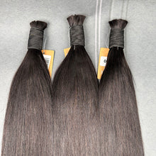 Load image into Gallery viewer, Ghair 100% Virgin Hair Bulk Straight Wave Hair N1B#
