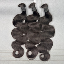 Load image into Gallery viewer, Ghair 100% Virgin Hair Bulk Body Wave Hair N1B#
