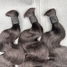 Load image into Gallery viewer, Ghair 100% Virgin Hair Bulk Body Wave Hair N1B#
