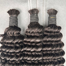 Load image into Gallery viewer, Ghair 100% Virgin Hair Bulk Deep Wave Hair N1B#
