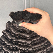 Load image into Gallery viewer, Ghair 100% Virgin Hair Bulk Deep Wave Hair N1B#
