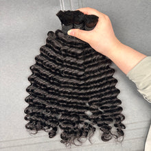 Load image into Gallery viewer, Ghair 100% Virgin Hair Bulk Deep Wave Hair N1B#
